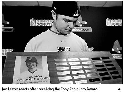 Pitcher Lester wins 2007 Tony Conigliaro award