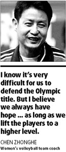 Volleyball official says fifth place acceptable in Beijing
