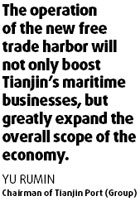 Tianjin launches free trade area