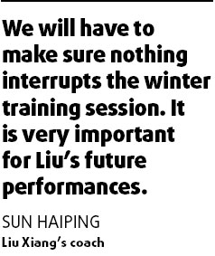 Liu begins training in isolation