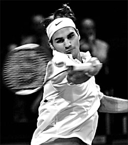 Federer shines as storm clouds gather