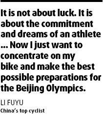 Li lucky to ride, even in sport's darkest days
