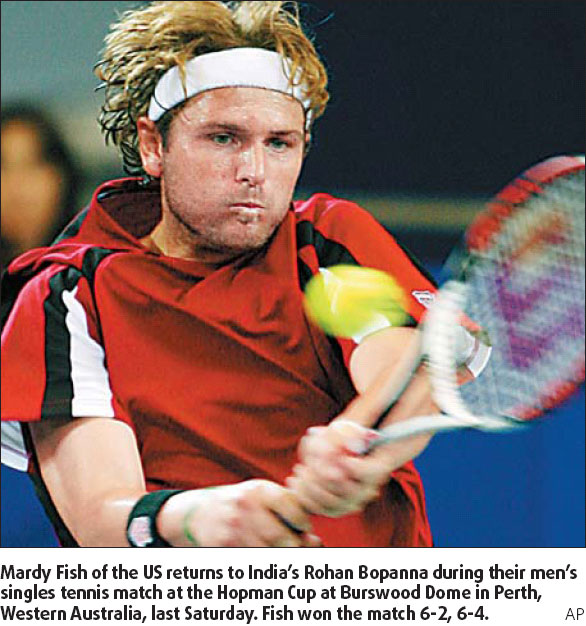 Fish spurred on by American Davis Cup win