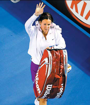 Henin sizzles as Davenport's Open ends
