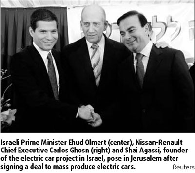 Plug-in cars to help Israelis go green