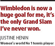 Henin takes aim at Wimbledon