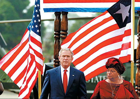 Bush in Liberia to show support for African ally