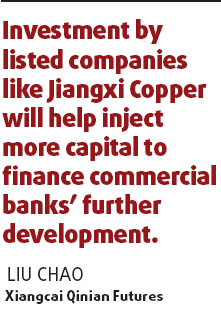 Copper company to invest in bank