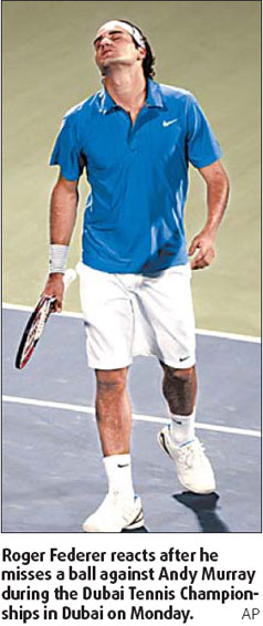 Roger rattled by losing run in Dubai