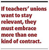 Teachers stymied by union contracts