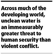 Unclean water, a global threat