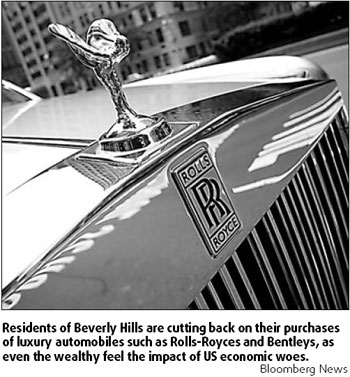 They're even tightening belts in Beverly Hills