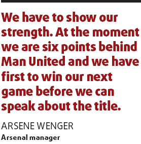 Arsenal's title hopes hit by Chelsea loss
