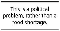 Food shortage crisis