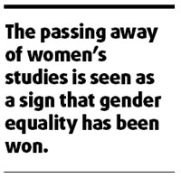 Marked drop in women's studies