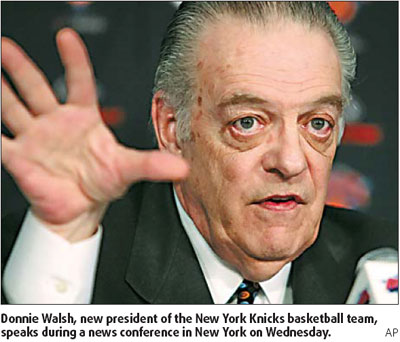 Knicks pick Walsh to turn struggling team around