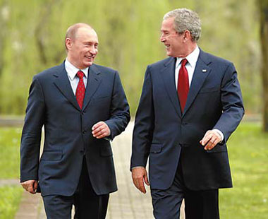 Bush, Putin fail to resolve missile row
