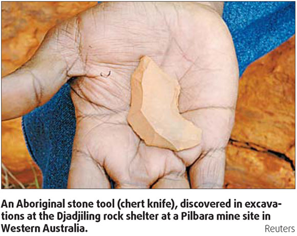 Ancient stone tools found at iron mine