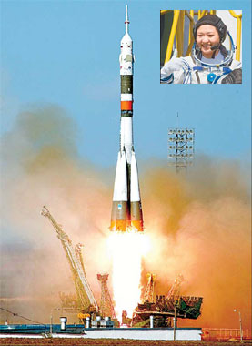 Russian spaceship blasts off with first S.Korean astronaut
