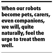 A future of learning to live, love robots