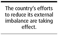 Trade surplus fall