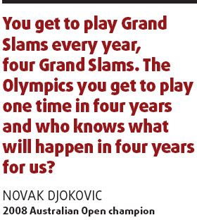 Tennis champs catch Olympic fever