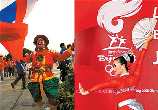 Holy flame lights up S. East Asian faces