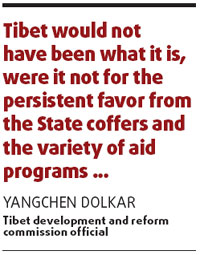 Tibet transformed by govt funding