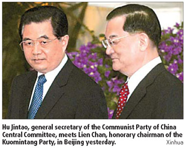 Impetus urged in cross-Straits ties