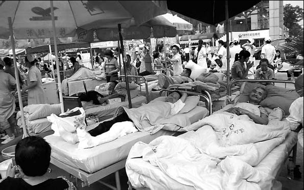 Chengdu reels from the aftermath