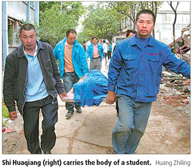 Farmer takes up grim task in town