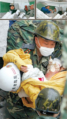 Girl's legs amputated to free her from rubble