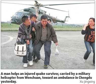 Wenchuan on health alert