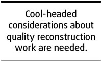 Quality reconstruction