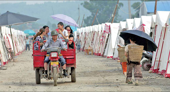 Young woman cares for villagers safety