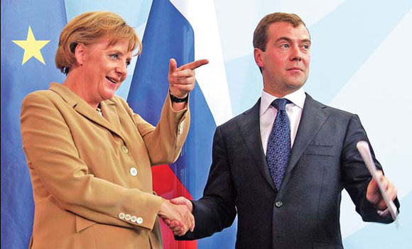 Medvedev visits first EU nation