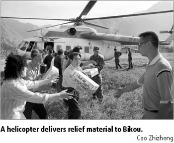 Life goes on in post-quake Bikou