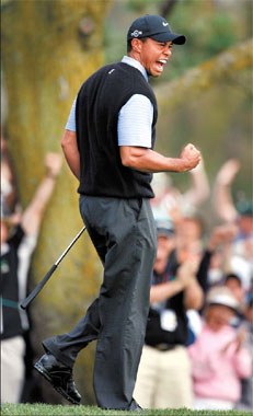 Wounded Tiger roars to take lead