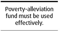 Battle against poverty