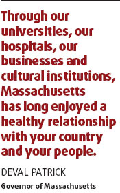 Massachusetts plans for Chinese partnership