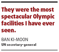 UN chief full of praise for Beijing