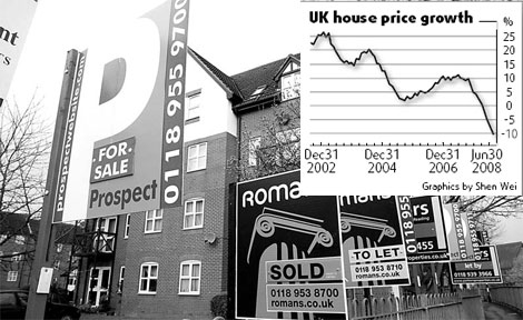 UK house prices suffer major fall