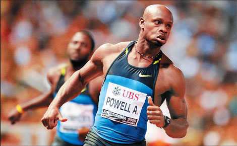 Powell equals 2nd fastest 100m time