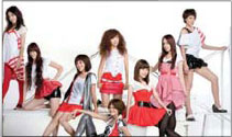 Hey, read this in black and white: the girls in red, rock