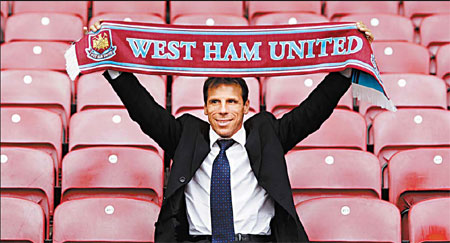 Zola pledges himself to West Ham
