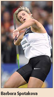 Spotakova surpasses javelin mark