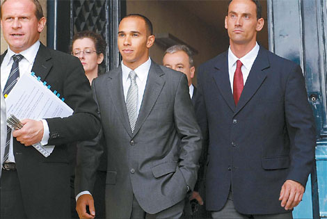 Hamilton protests his innocence