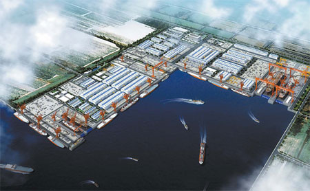 Harbor industrial park takes shape along coastline