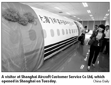 Aircraft service center opens
