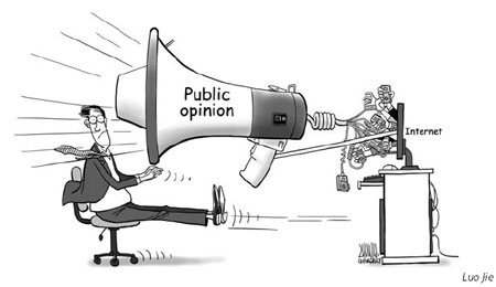 The Net a channel for public opinion